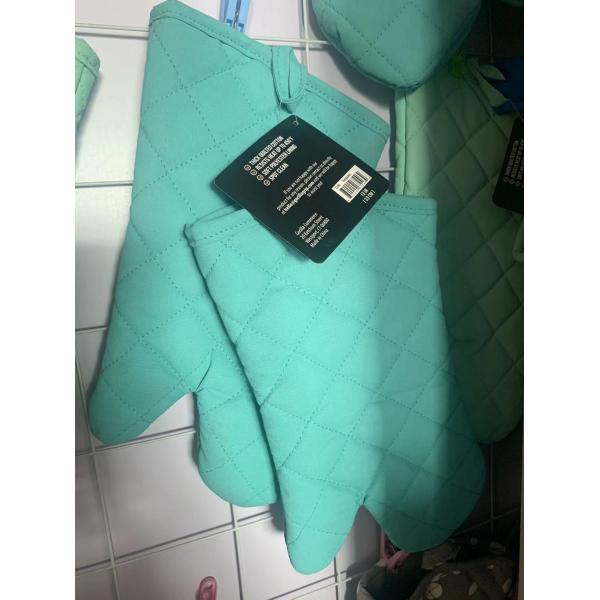 Hot Selling Canvas Thicken Oven Mitt Cutom Size And Logo