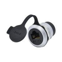 Conector RJ45 Cat5e Cat6a impermeável do parafuso plástico conector em linha reta/90 graus
