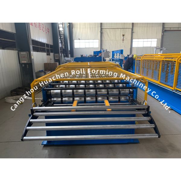 12 Stations Glazed Tile Roll Forming Machine for 0.3-0.6mm Thickness Steel Sheets with Chain Drive