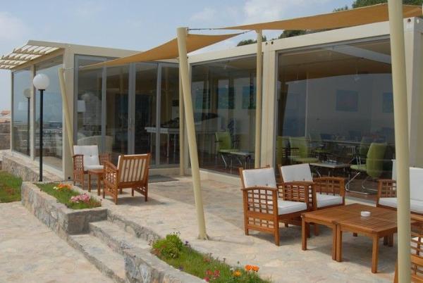 Recipiente modular moderno desmontável da casa - construção de aço galvanizada, bloco liso