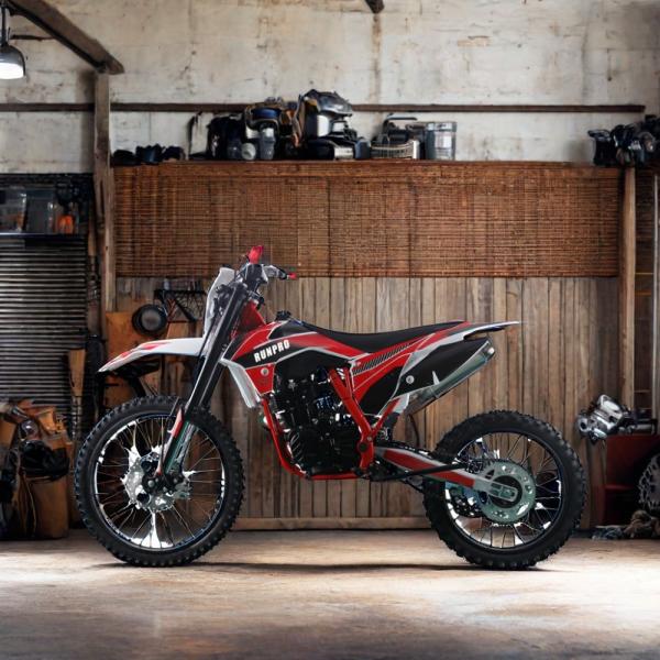 Motocross 250cc com pneus de borda de alumínio e mudança de engrenagem internacional