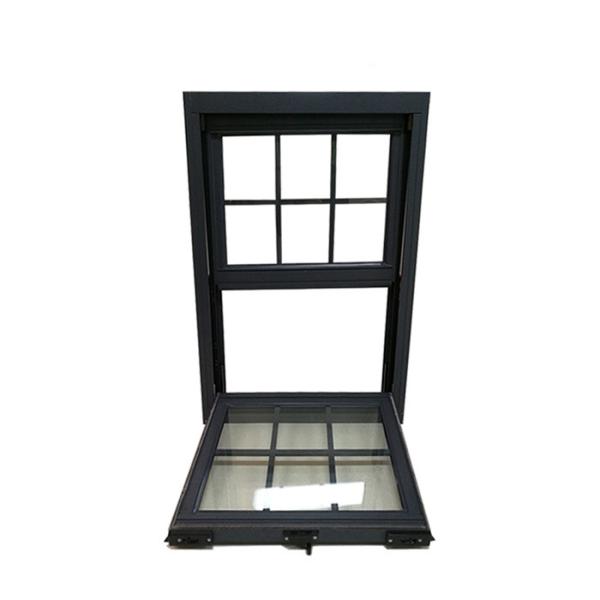 Design Courtyard Single Hung Sash Aluminum Windows with Fibreglass Screen Netting