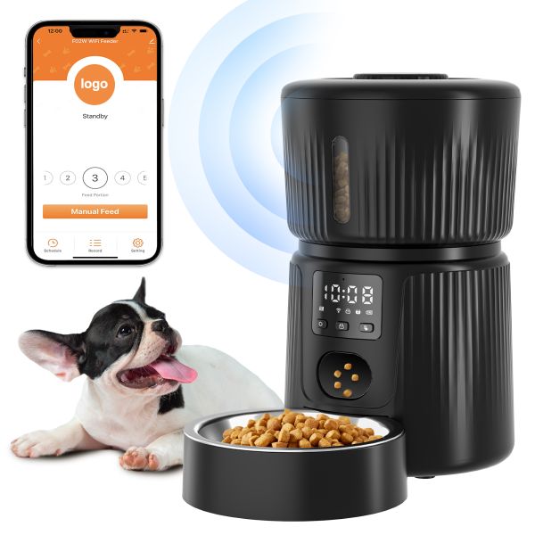 Pet Smart Automatic Food Dispenser 3L Stainless Steel Eco-Friendly Chargeable Battery for Dogs and Cats