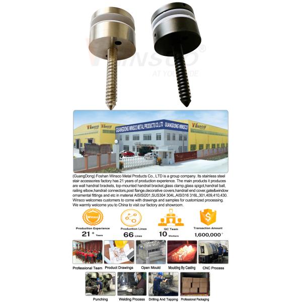 Hairline Black Satin M10 Advertising Screw AISI 304 316 Stainless Steel Standoff Pin Glass Adaptor Fit For 8mm-12mm 24mm