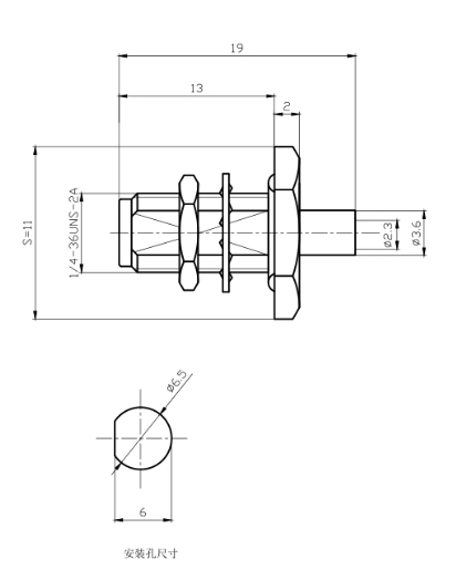 SMA-KYB2 RF Coaxial Connector 50Ω Female Straight with Gold-plated Brass for DC-18GHz Applications