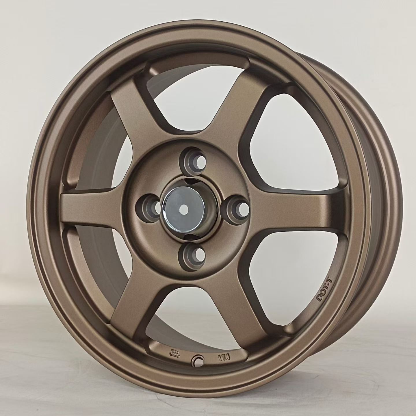 6061-T6 Forged TE37 Style Wheels Matte Bronze Racing Rims Custom Offset for Tesla Model 3 Y Audi A3 Mercedes BMW