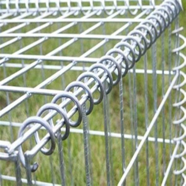 Galvanized 4mm Gabion Fence System Stainless Steel Wire Welded Gabion Wall