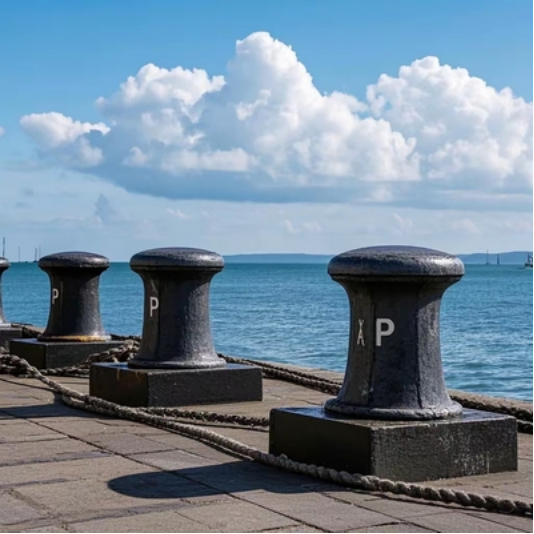 Single Bitt Bollard Heavy Duty Double Head Cast Steel/Cast Iron Bollard for Marine Docking 