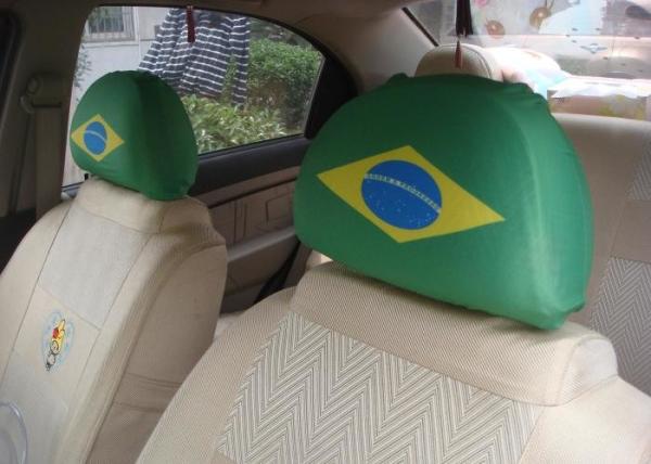 European Style Car Seat Headrest Covers Personalized For Soccer Fans