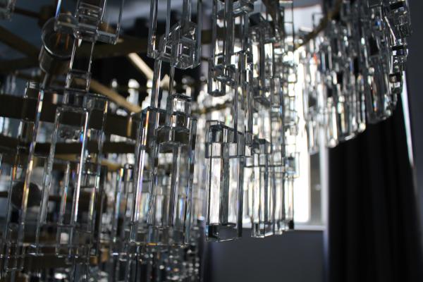 Customized Tiered Round Chandelier 152cm Crystal Chandelier With Brass Finish