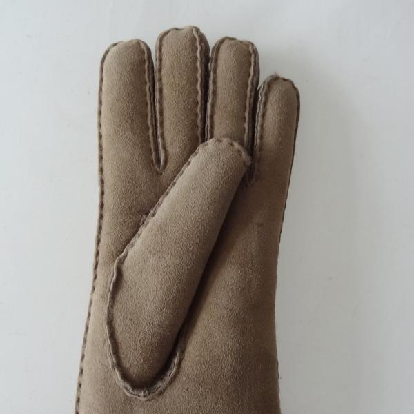 Women Real Fur Shearling Sheepskin Gloves Breatheable Soft For Winter
