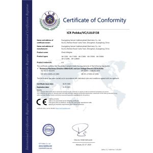 Guangdong Kenwei Intellectualized Machinery Co., Ltd. Сертификации
