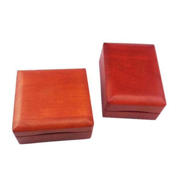 Luxury Velvet Inner Necklace Bracelet Ring Box Red Wooden Jewelry Gift Box