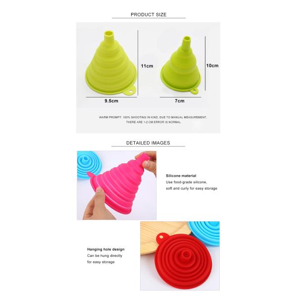 воронка мини гибкого силикона 42g 28g складная