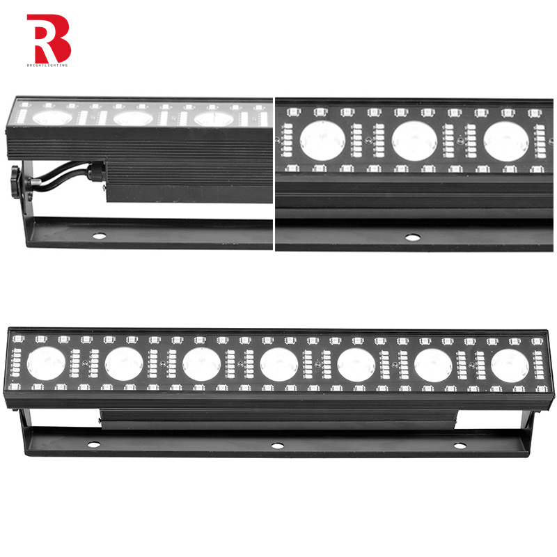 7×3W Белое + 63 Белые Стробы + 48 SMD5050 3-в-1 точка Матрицы подсветка Сцена городские огни