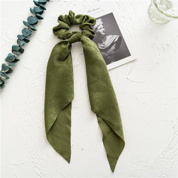 Long ribbon elastic hair bands collar headdress women's hair corset floral scrunchie European USA simple batch
