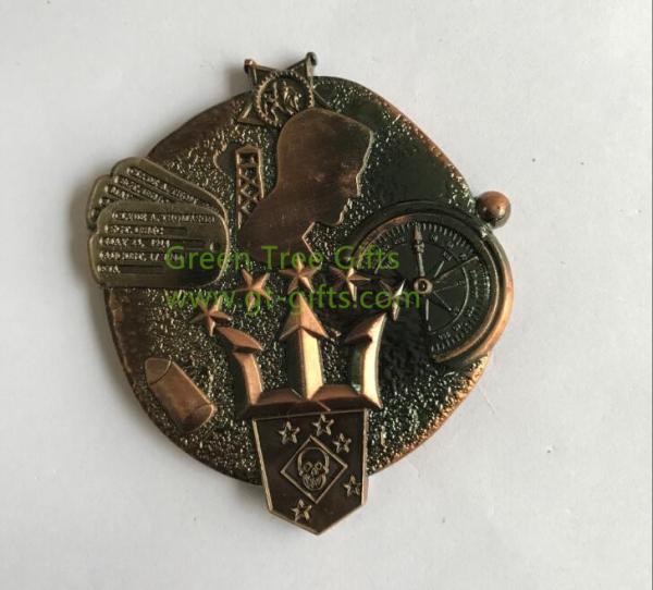 Manufacture Cheap Metal Souvenir Antique Gold Custom Challenge Coin