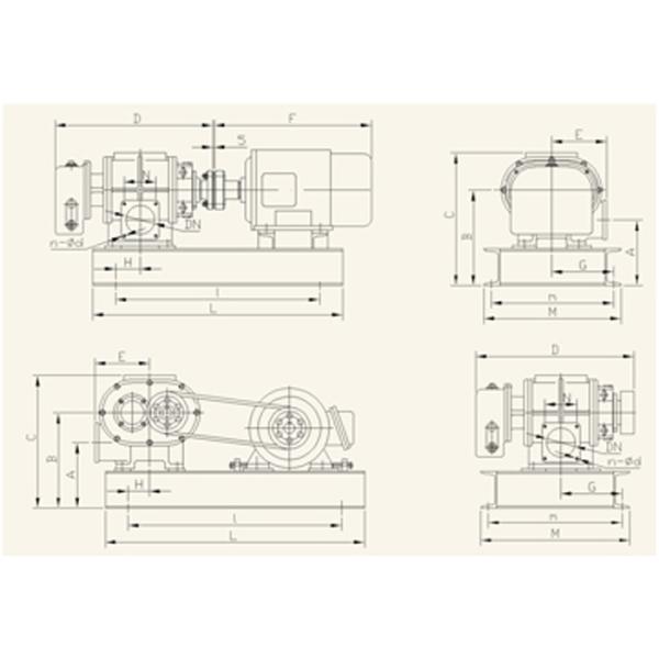 Drying Production Line SS304 Or 316L High Pressure Roots Blower DN80 3 Inch 11kw