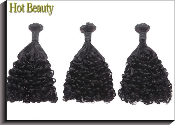 Unprocessed Funmi Human Raw Virgin Hair Extensions No Tangle No Shed Curly Hair
