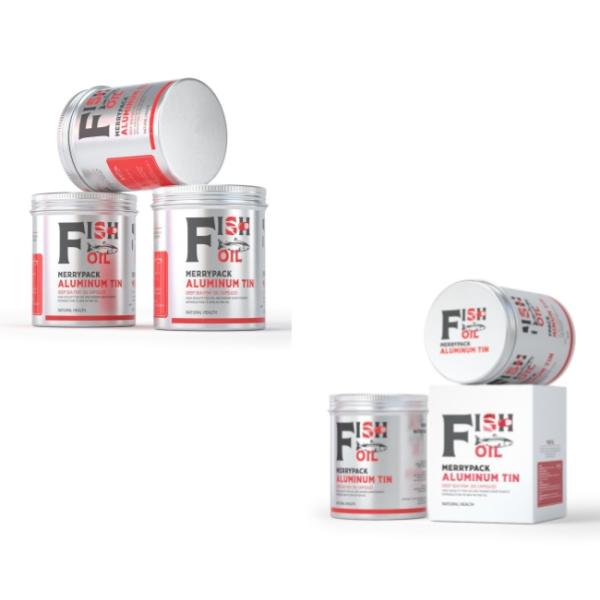 Tight Seal Fish Oil 500ml Aluminum Food Cans 80*100mm