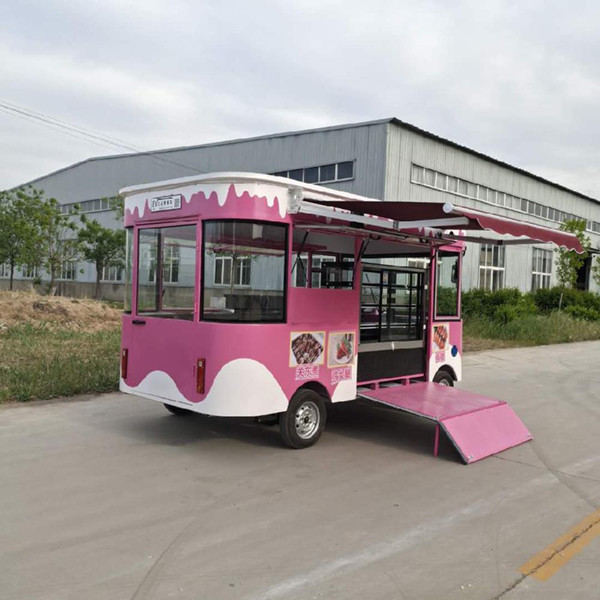 110V-380V Food Trucks Electric Mobile Food Cart Hotels