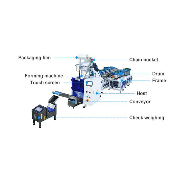 Automatic Small Hardware Parts Fastener Hardware Screw Counting Packing Machines with Vibrating Feeder
