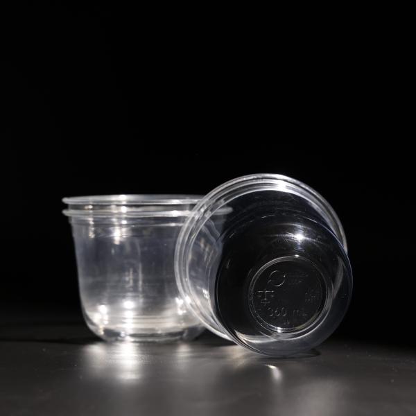 Copo PET de plástico descartável leve 12oz para café frio
