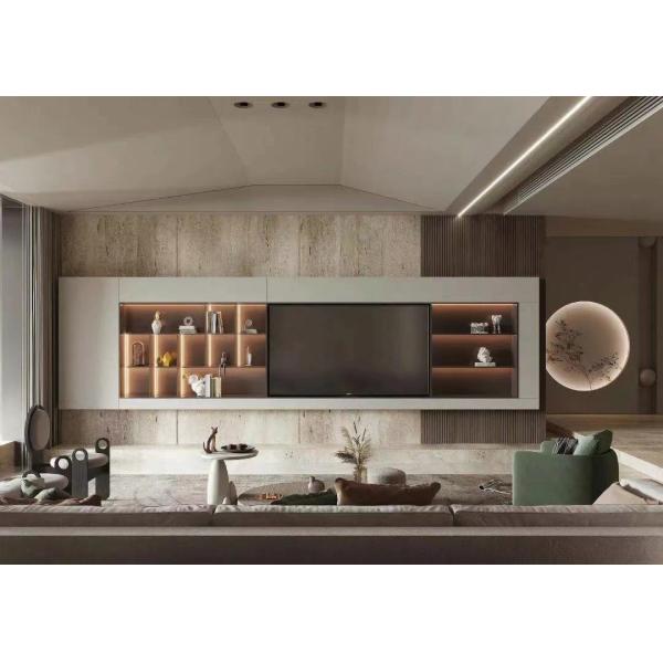 Luxury Stainless Steel Wall TV Cabinet Hotel Hanging