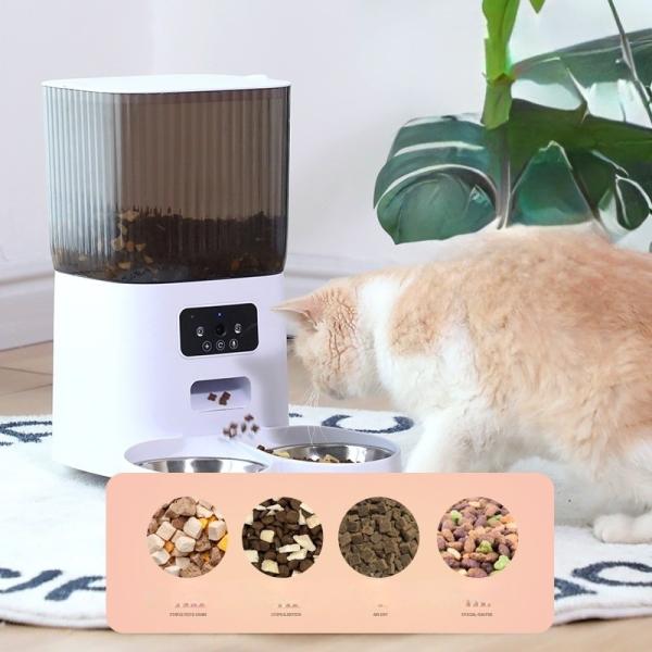 Logotipo OEM alimentador automático para mascotas Wifi App Control Eco amigable para gatos y perros