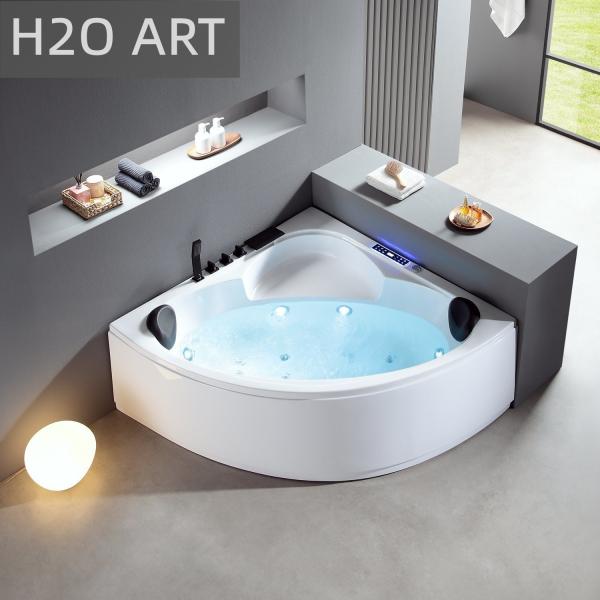 Customized Acrylic Indoor Whirlpool Massage Corner Bathtub for 2 Person Indoor Luxury