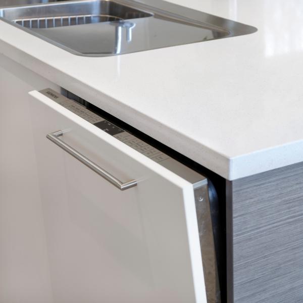 3D Wood Veneer Kitchen Cabinet Pantry Organizer White Light Grey