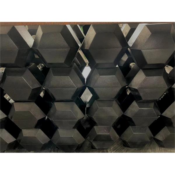 Venta al por mayor de pesas libres de goma Hex Dumbbells Set Par Hexagonal Dumbbell para el entrenamiento de fuerza