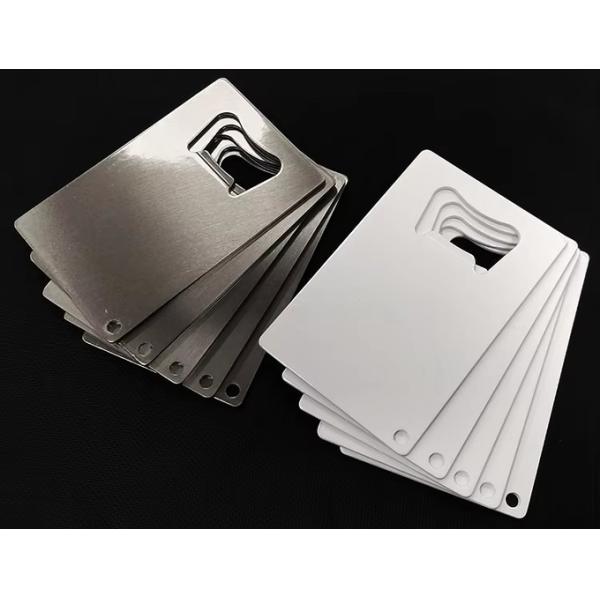 Ouvre-bouteilles en métal sur mesure Sublimation Blanc Brossé en métal en acier inoxydable Ouvre-bouteille de bière Souvenirs avec votre logo