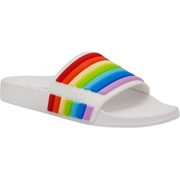 Souliers en caoutchouc EVA, toboggans pour femmes, bande de caoutchouc, sandales plates