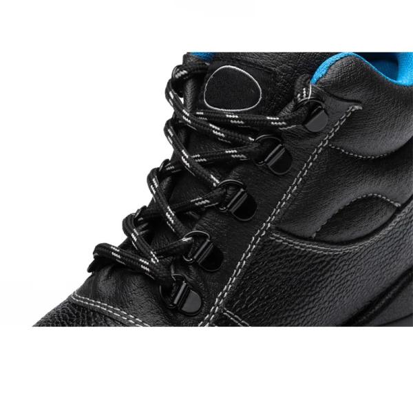 Sturdy Leather Safety Shoes For Womens Steel Toe Slip Resistant Boots Anti Static