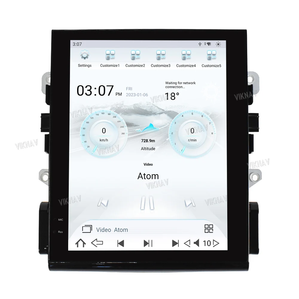 Авторадио Viknav Для Porsche Macan (2010-2015) 10,4 дюйма Авто вертикальный экран Carplay GPS навигация Мультимедийный проигрыватель