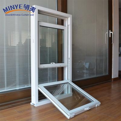 Weather Resistance PVC Hung Windows Vertical  Sliding Hung Window  1.5mm Lining
