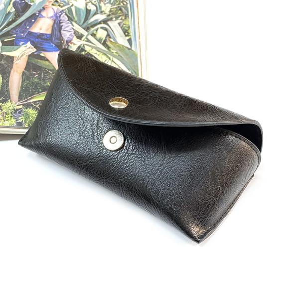 2020 fashion eyewear bag black glasses pouch custom private logo pu leather soft sunglasses case