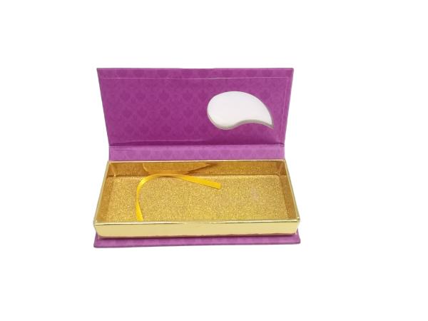 Boîte cadeau en argent glitter fausse cils
