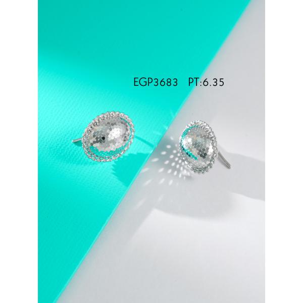 Platinum set necklace & earring & ring new jewelry.