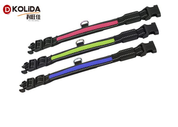 Nylon Webbing 100% Eco - Friendly Nighttime Safety LED Dog Collar Double For Small Dogs