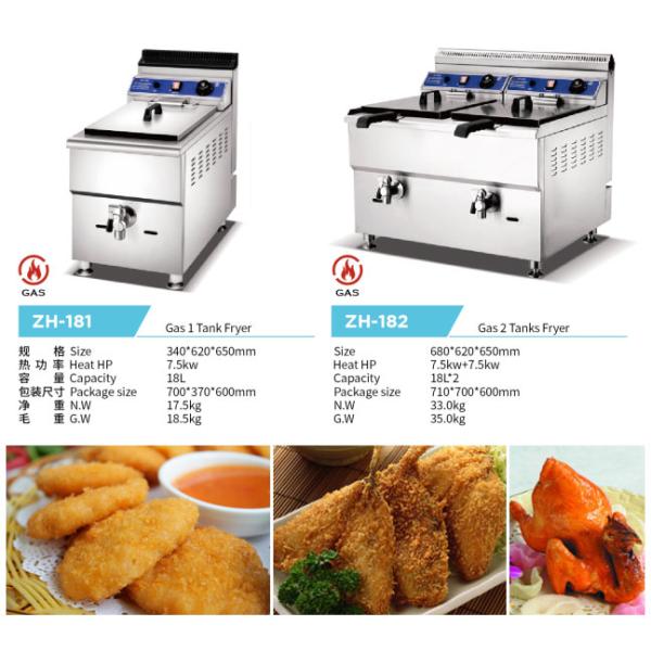 Easy Cleanup 7.5Kw 18L Commercial Countertop Deep Fryer