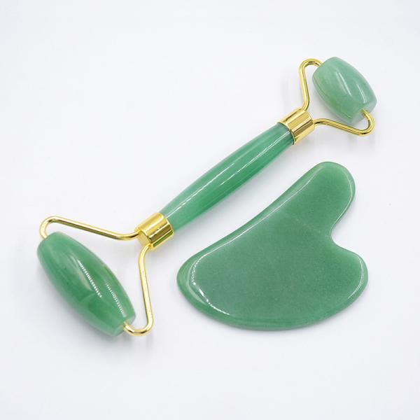 64.2g Anti Aging Skin Massage Roller U Shaped Handle Gemstone Face Roller