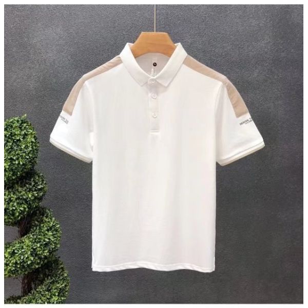 New Men's Printed Polo Shirt Blank Men's Polo T Shirts Embroidered Plain Short Sleeve Casual Polo Shirts