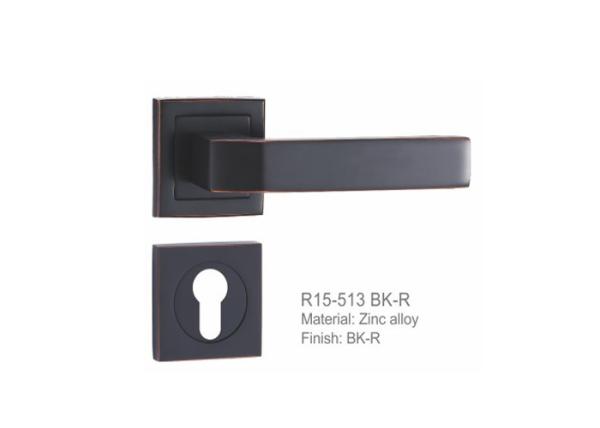Modern Zinc Alloy Door Handle , Commercial Door Handle 58*85mm Customized Design