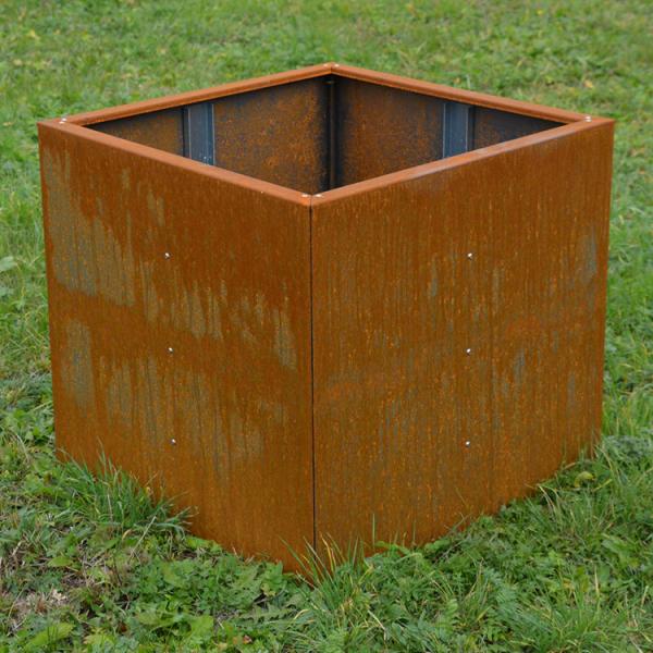 Customized Corten Steel Outdoor Metal Planter Laser Cut Detachable