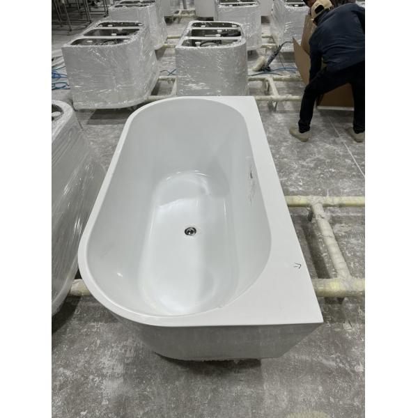 Wall Side Pure Acrylic Freestanding Bathtub Narrow Rim Border Initial Payment Within 1