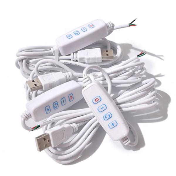 5V LED USB ON OFF Switch Cable Dimmer for Lamp