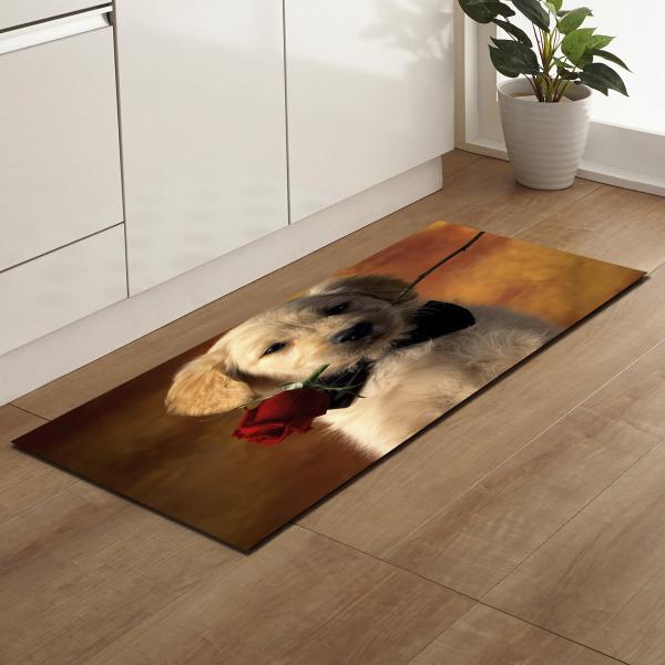 Absorvente bonito animal da água de Mats Home Entry Door Mat do assoalho da cozinha do cão