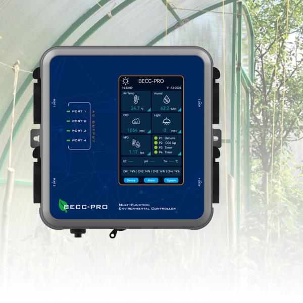 Multi-function Greenhouse Temperature and Humidity  CO₂ Light Ventilation  Control 4-in-1 Sensor for Greenhouse